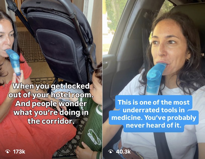 Two of Dr Sabrina Brar's reels after the method, at 173k and 40.3k views